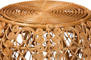 Lianna Natural Brown Rattan Coffee Table Baxton