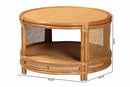 Ornella Natural Brown Rattan Coffee Table Baxton