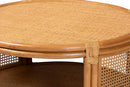 Ornella Natural Brown Rattan Coffee Table Baxton