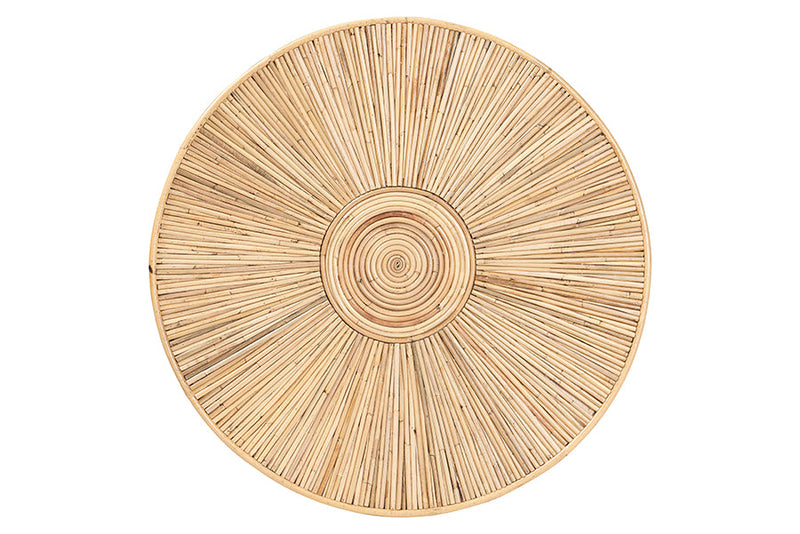 Jenibelle Bohemian Light Honey Rattan Coffee Table Baxton