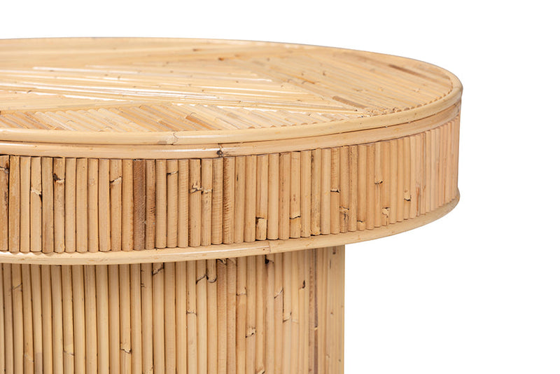 Harrison Natural Rattan End Table Baxton