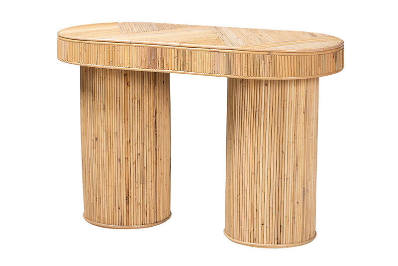 Harrison Natural Rattan Console Table Baxton