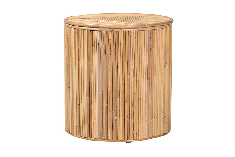 Armand Natural Rattan End Table Baxton