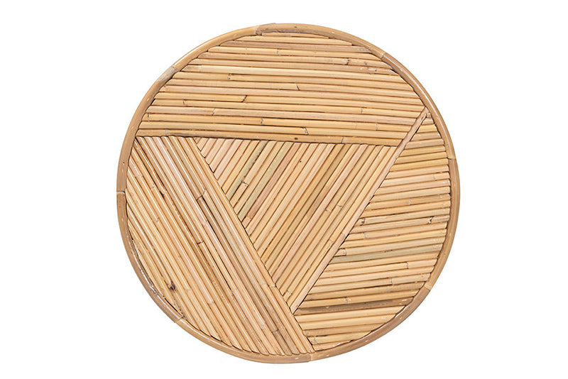 Armand Natural Rattan End Table Baxton