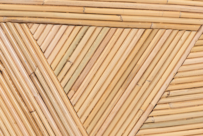 Armand Natural Rattan End Table Baxton