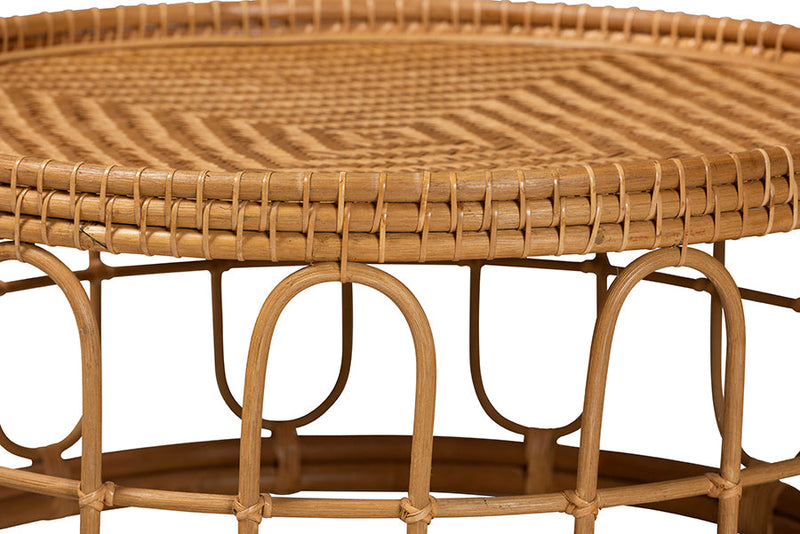 Manchester Light Honey Rattan Coffee Table Baxton