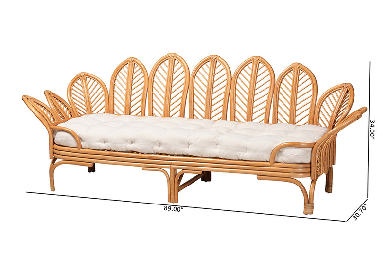 Noemi Bohemian Light Honey Rattan Daybed