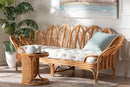 Noemi Bohemian Light Honey Rattan Daybed Baxton