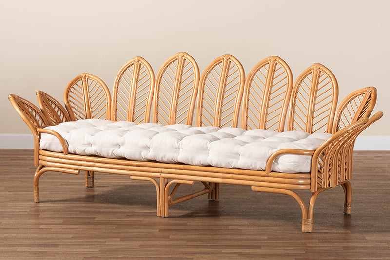 Noemi Bohemian Light Honey Rattan Daybed