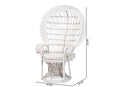 Rondell White Natural Rattan Peacock Chair Baxton