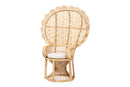 Calvin Natural Brown Rattan Peacock Chair Baxton