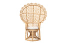 Calvin Natural Brown Rattan Peacock Chair Baxton
