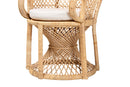 Calvin Natural Brown Rattan Peacock Chair Baxton