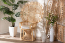 Calvin Natural Brown Rattan Peacock Chair Baxton