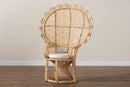 Calvin Natural Brown Rattan Peacock Chair Baxton