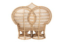 Idana Natural Brown Rattan Two-Seater Peacock Chair Baxton