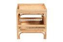 Devlin Natural Rattan End Table Baxton