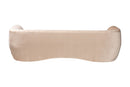 Charlottle Champagne Beige Velvet Fabric Sofa Baxton