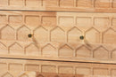 Muriel Japandi Carved Honeycomb Natural 6-Drawer Dresser Baxton