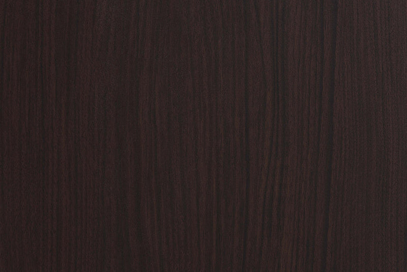 Freya Espresso Brown Wood 3-Drawer Storage Chest w/Rattan door Baxton