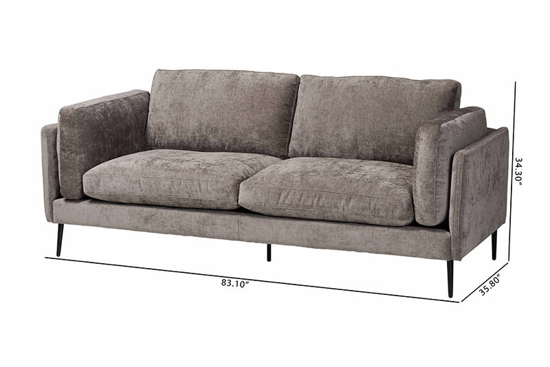 Alston Modern Gray Fabric Sofa