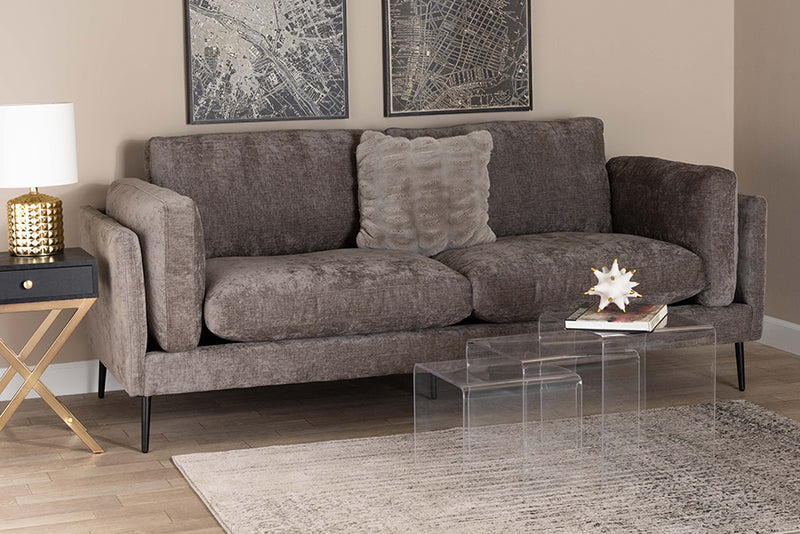 Alston Modern Gray Fabric Sofa