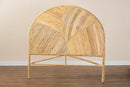Nequiel Bohemian Honey Rattan Queen Size Standalone Headboard Baxton