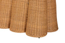 Claire Bohemian Honey Scallop Rattan Console Table Baxton