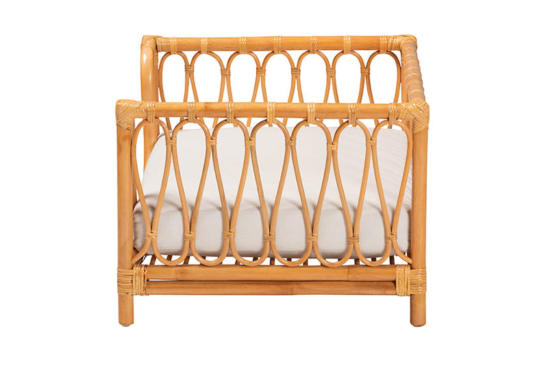 Manrico Bohemian Honey Rattan Pet Bed Baxton