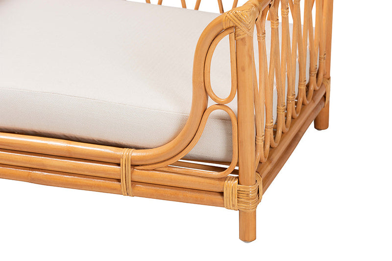 Manrico Bohemian Honey Rattan Pet Bed Baxton