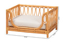 Manrico Bohemian Honey Rattan Pet Bed Baxton