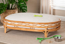 Callie Bohemian Honey Rattan Pet Bed Baxton