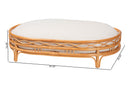 Callie Bohemian Honey Rattan Pet Bed Baxton