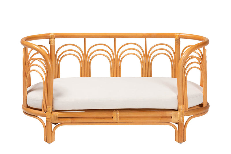 Palfrey Bohemian Light Honey Rattan Pet Bed Baxton