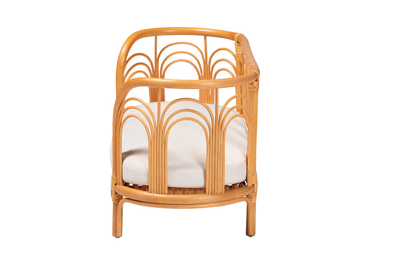 Palfrey Bohemian Light Honey Rattan Pet Bed Baxton