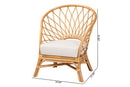 Luis Bohemian Honey Rattan Accent Chair Baxton