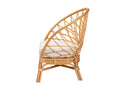 Luis Bohemian Honey Rattan Accent Chair Baxton
