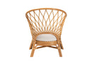 Luis Bohemian Honey Rattan Accent Chair Baxton