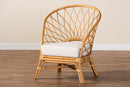 Luis Bohemian Honey Rattan Accent Chair Baxton