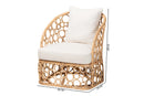 Premala Bohemian Light Honey Rattan Accent Chair Baxton