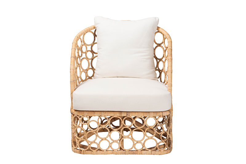 Premala Bohemian Light Honey Rattan Accent Chair