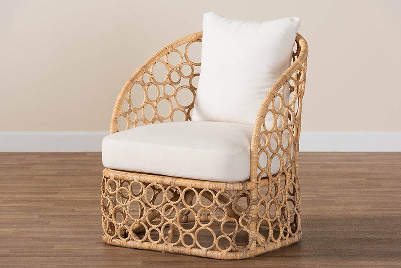 Premala Bohemian Light Honey Rattan Accent Chair