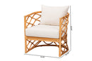 Emine Bohemian Light Honey Rattan Arm Chair Baxton
