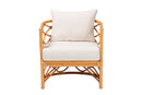 Emine Bohemian Light Honey Rattan Arm Chair Baxton
