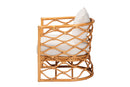 Emine Bohemian Light Honey Rattan Arm Chair Baxton