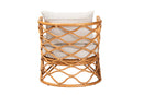 Emine Bohemian Light Honey Rattan Arm Chair Baxton