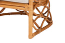 Emine Bohemian Light Honey Rattan Arm Chair Baxton