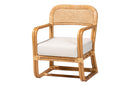 Brita Light Honey Rattan Arm Chair Baxton