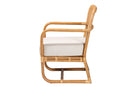 Brita Light Honey Rattan Arm Chair Baxton
