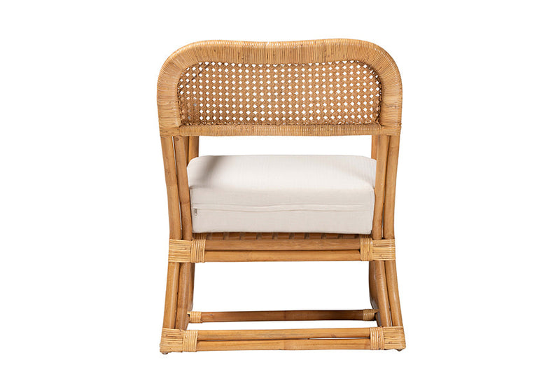 Brita Light Honey Rattan Arm Chair Baxton